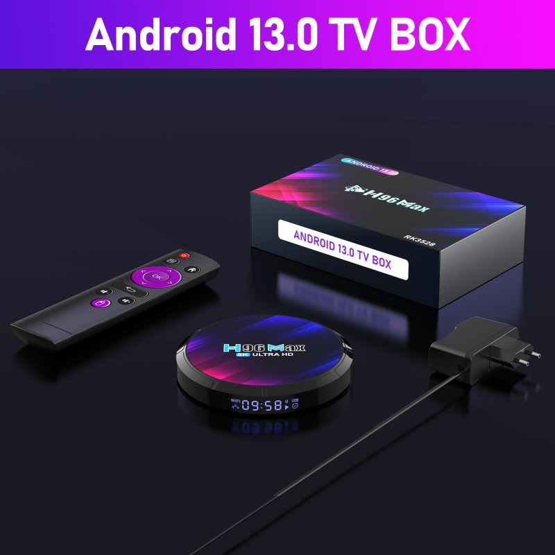 Smart Tv Box Android 13, 64gb Rom 4gb Ram, Dual Wifi & Bt