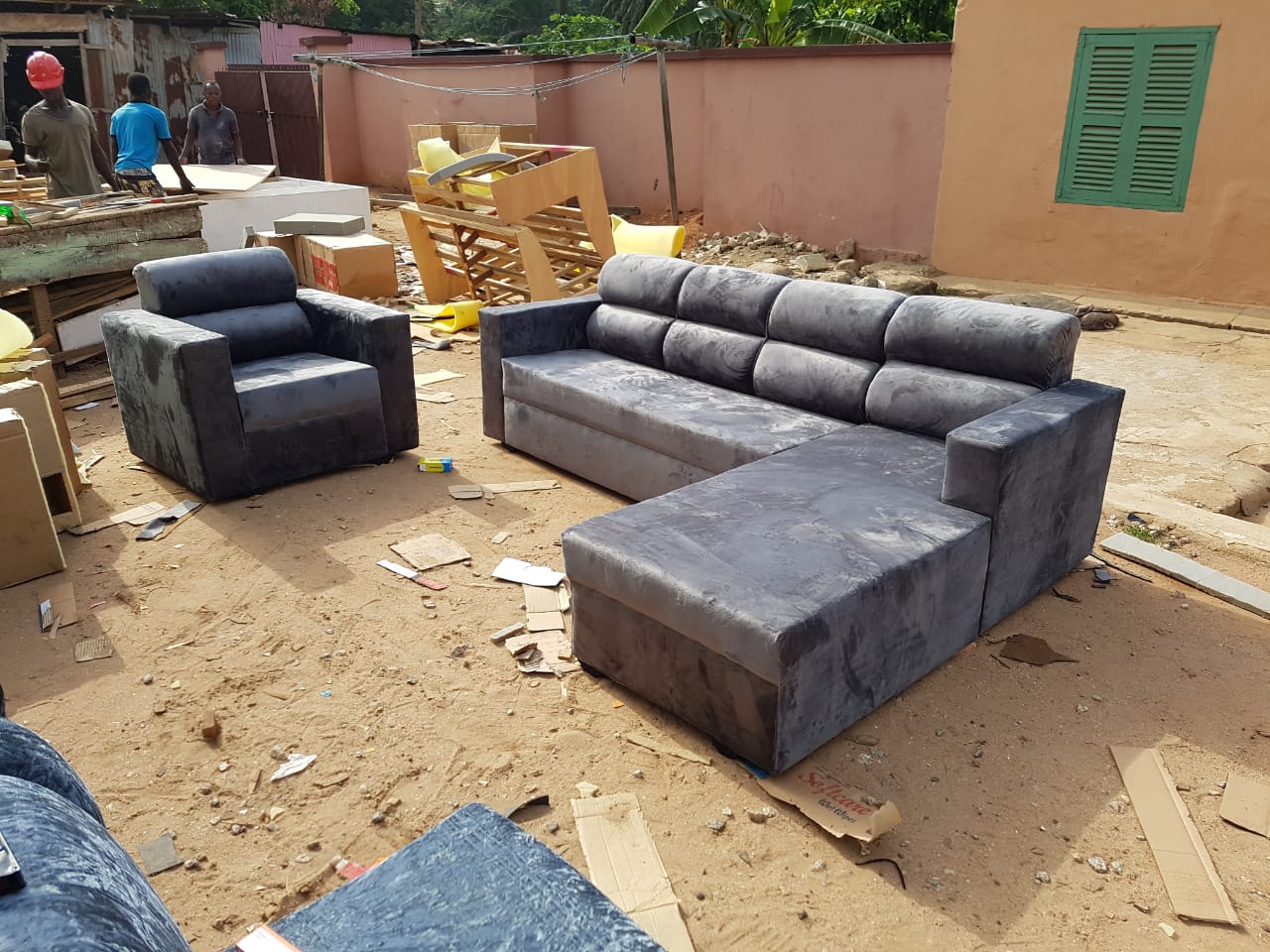 Black modern sofa quality